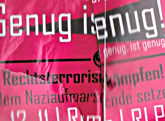 Antifa Sticker gegen Rechtsterrorismus