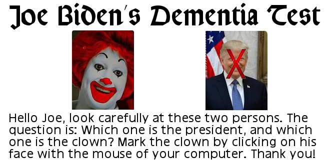 Image: Biden's Dementia Test