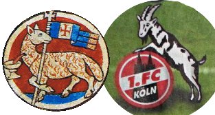 Das Gottes-Lamm Frauen-Kloster Wienhausen, Geissbock und Logo 1. FC K&oumln