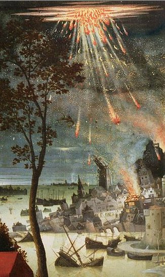 Feuerregen von Sodom, altes Bild
