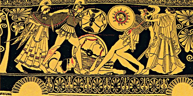 Bild: klassische Szene von der Schlacht von Troja
