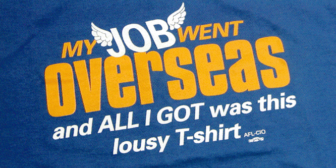 afl cio T-shirt saying that my job flew away
