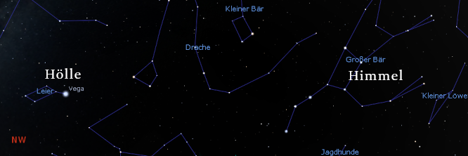 Bild: Sternkarte mit Leier und Grosser Bär