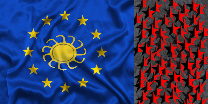 Beljonde EU-Fahne mit Sonne Beljonde Version 2